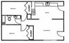 Two Bed One Bath 820 Square Feet Two Bed One Bath 820 Square Feet